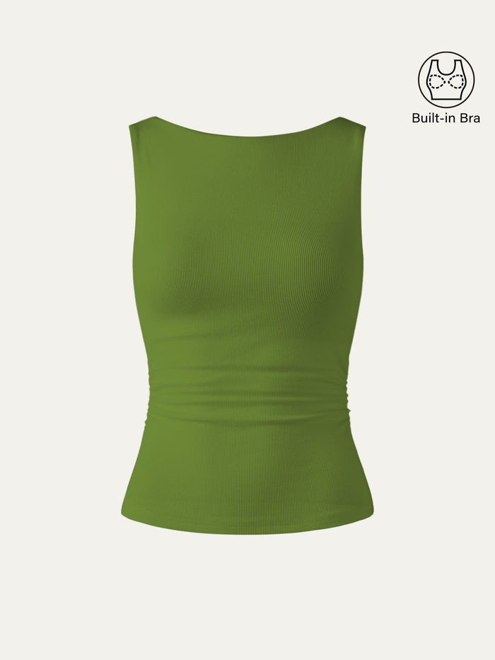 Elastic Open Back Bra Tank