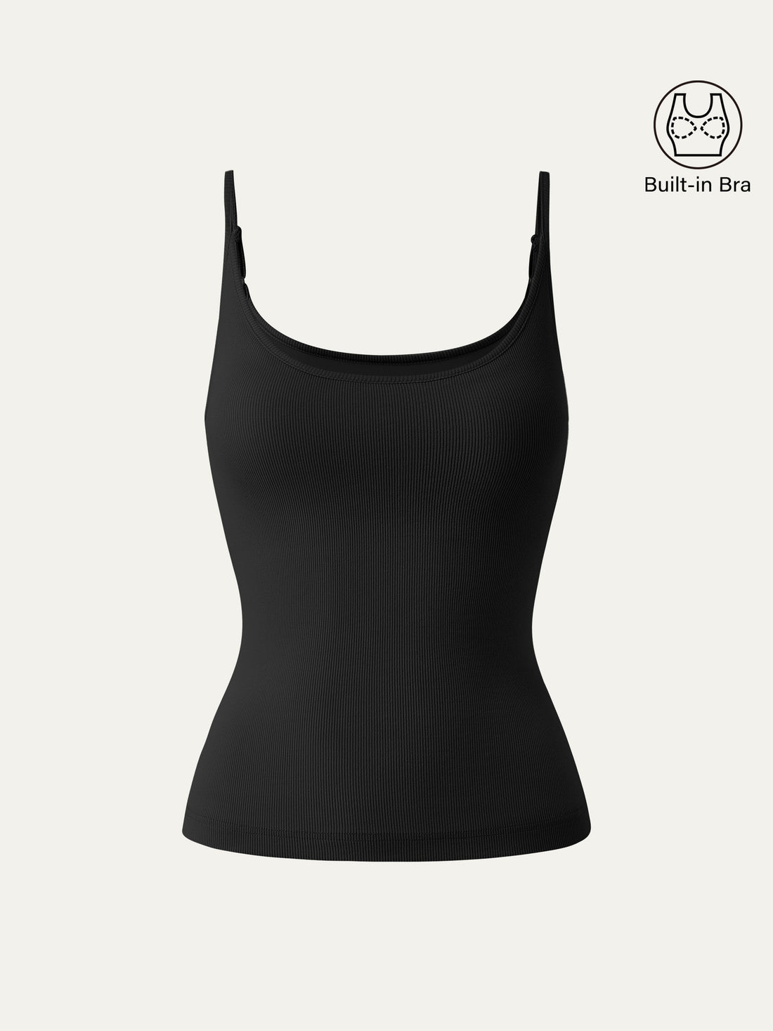 Scoop Neck Spaghetti Strap New Airy Bra Tank Top