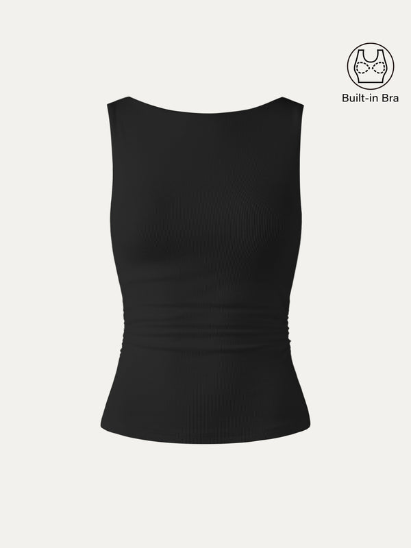 Elastic Open Back Bra Tank