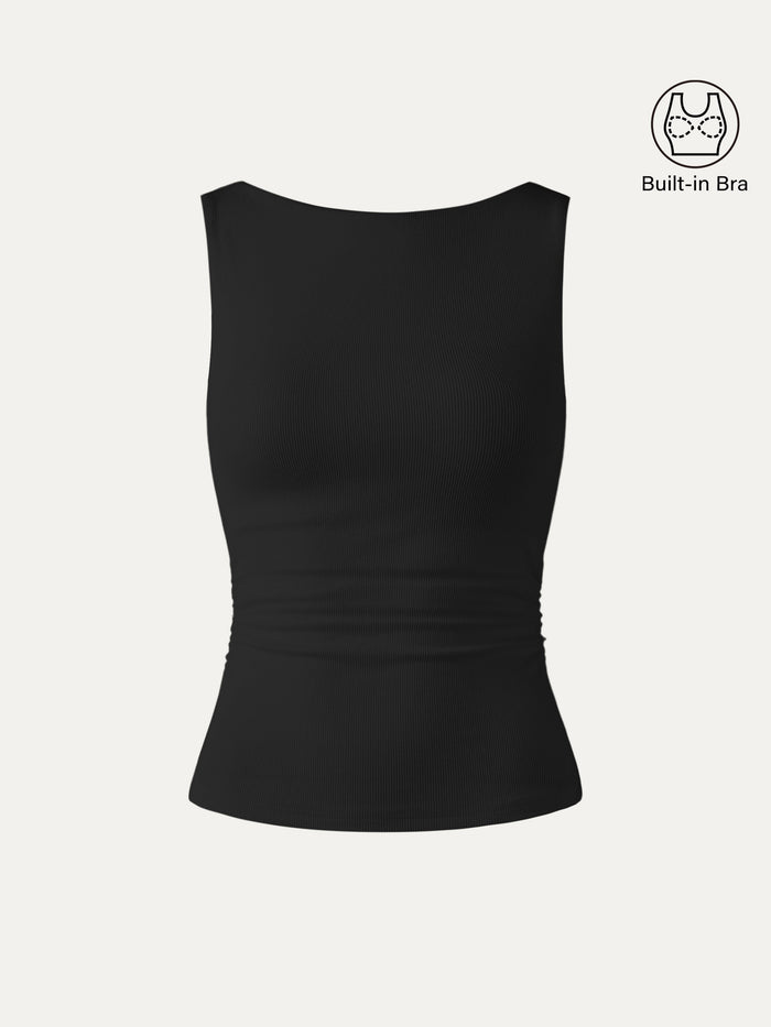 Elastic Open Back Bra Tank