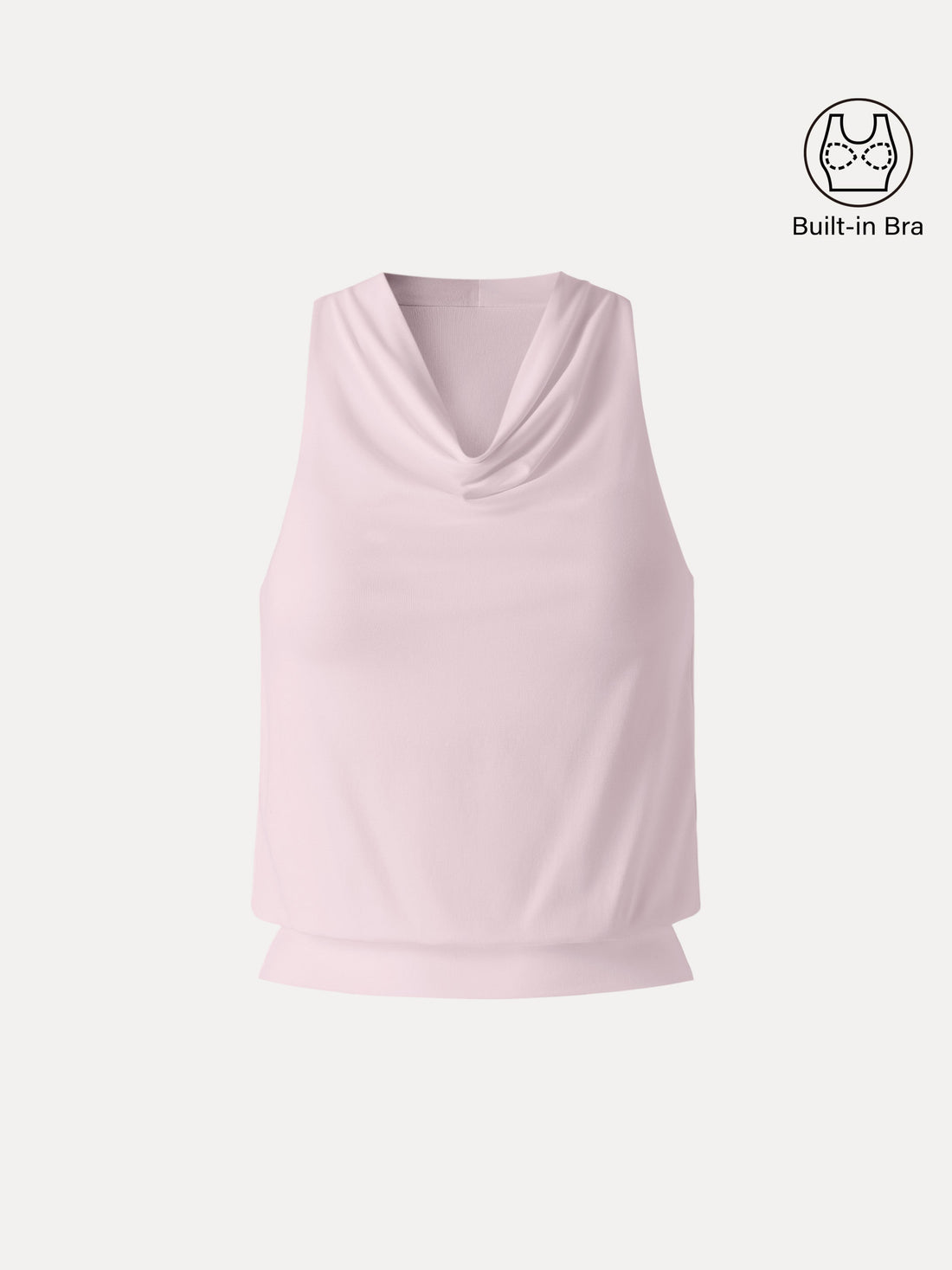 SkinKiss Not-See-Thru Halter Cowl Neck Bra Top