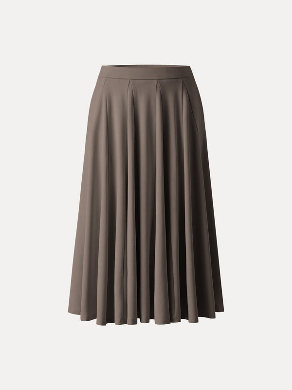 Lyocell Blend Volume Skirt with Pockets