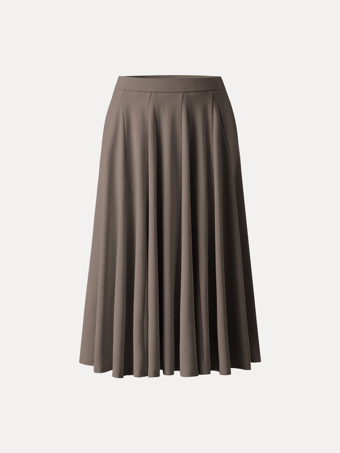 Lyocell Blend Volume Skirt with Pockets