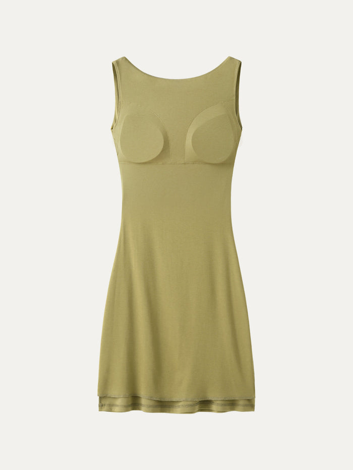 Cooling Open Back Bandless Bra Mini Dress