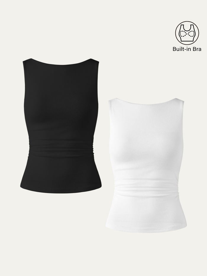Elastic Open Back Bra Tank