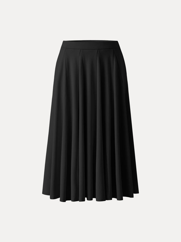 Lyocell Blend Volume Skirt with Pockets