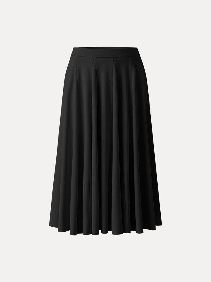Lyocell Blend Volume Skirt with Pockets