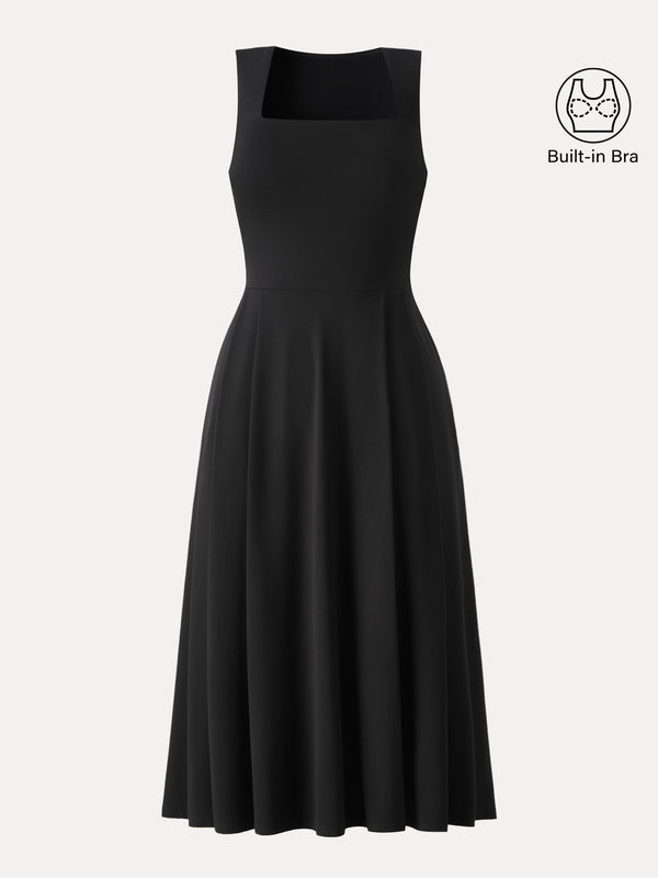 The Anytime Little Black Bra Dress with Pockets