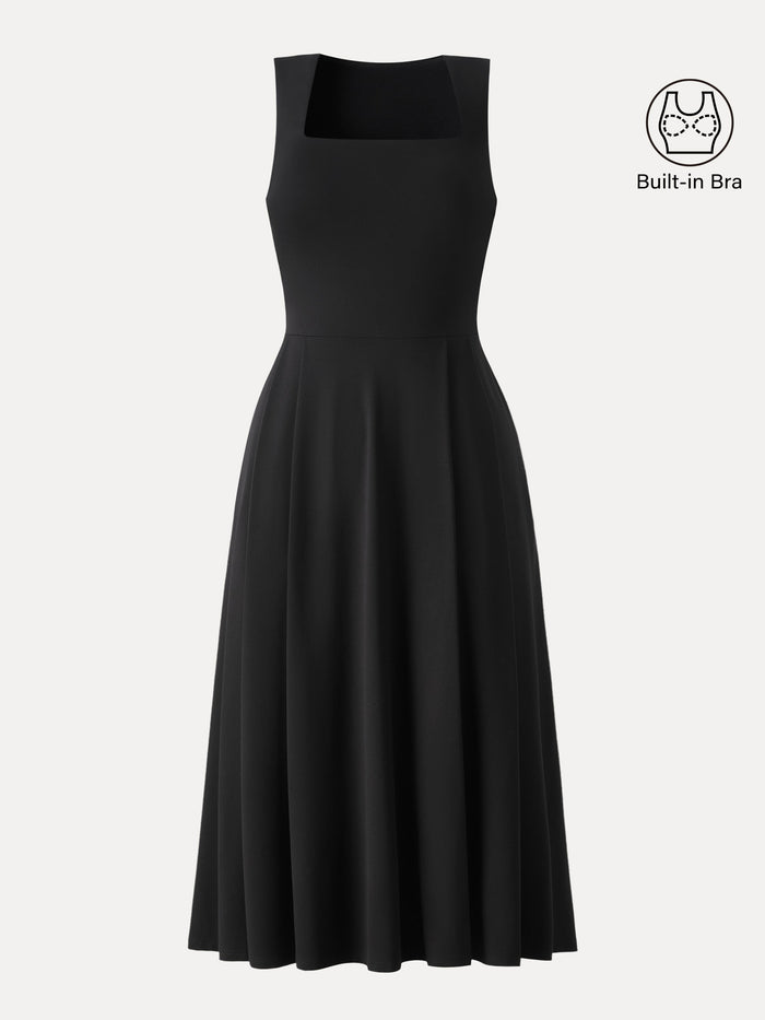 The Anytime Little Black Bra Dress with Pockets