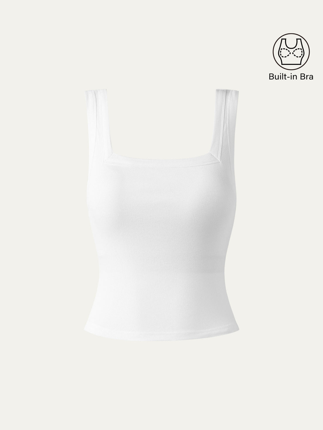 Slinky Square Open-Back Bra Tank Top