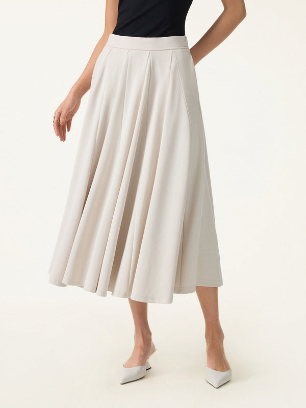 Lyocell Blend Volume Skirt with Pockets