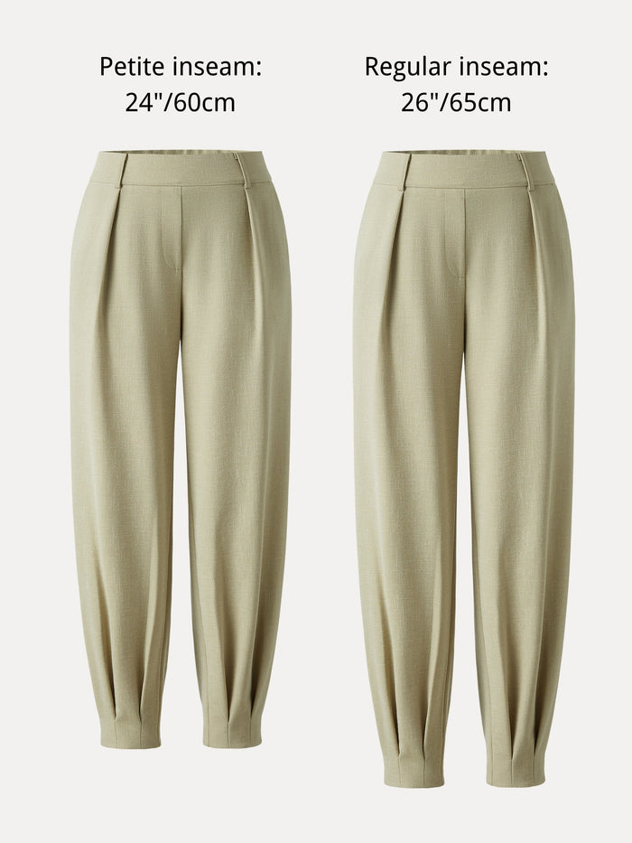 Stretch Linen-Like Wrinkle-Resistant Tapered Pant