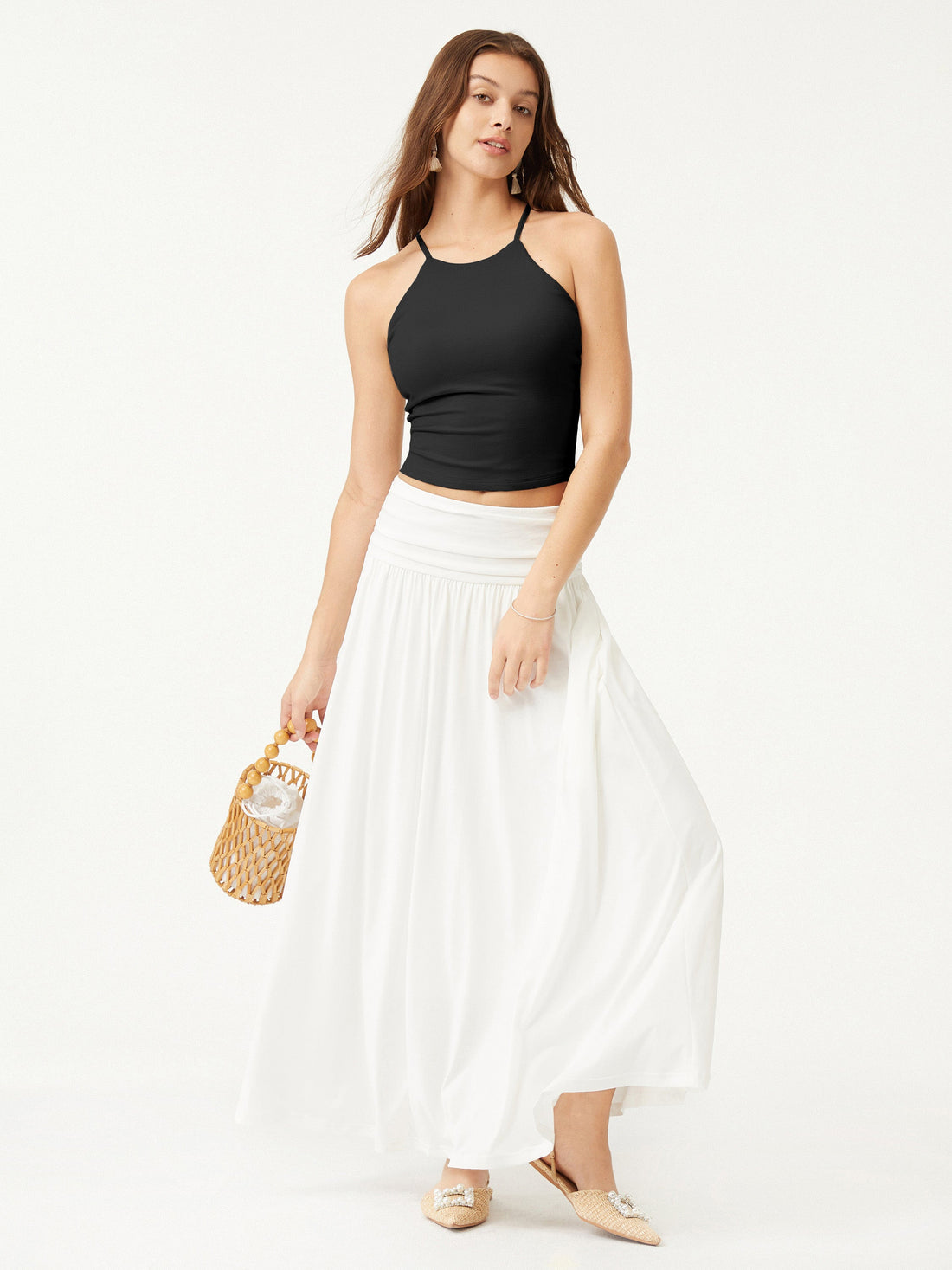 Tie Back Bandless Crop Bra Tank Top