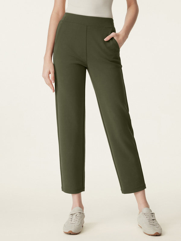 Mid Rise Pull-on Tapered Pant with Pockets