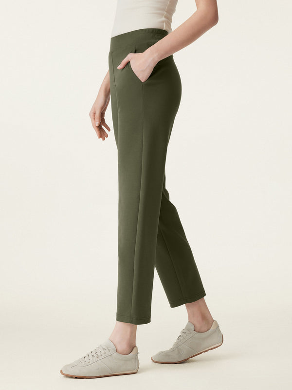 Mid Rise Pull-on Tapered Pant with Pockets