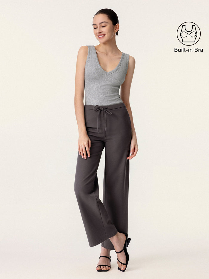 Stretchy V-neck Cotton New Airy Bra Tank