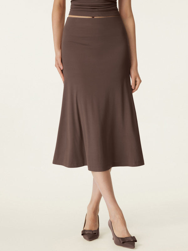 Breezy Pull-on Mermaid Midi Skirt