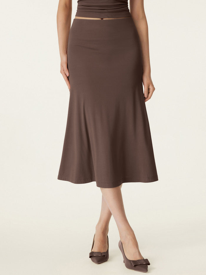 Breezy Pull-on Mermaid Midi Skirt