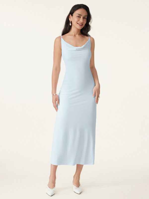 Effortless Vacay Cowl Neck Midi Bra Dress