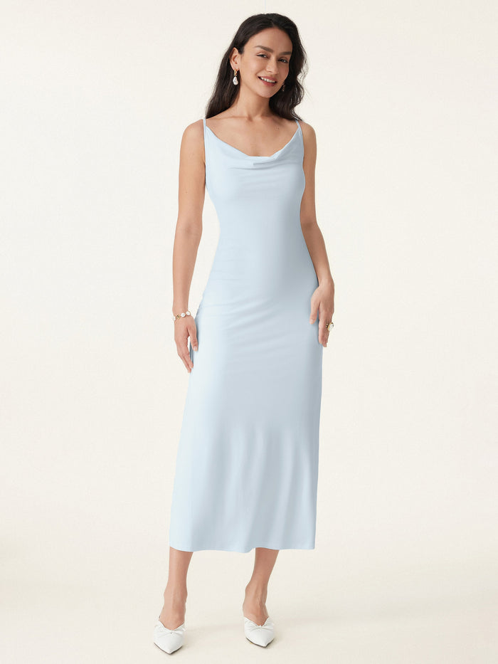 Effortless Vacay Cowl Neck Midi Bra Dress