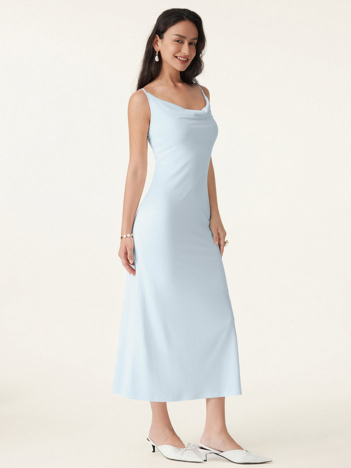 Effortless Vacay Cowl Neck Midi Bra Dress