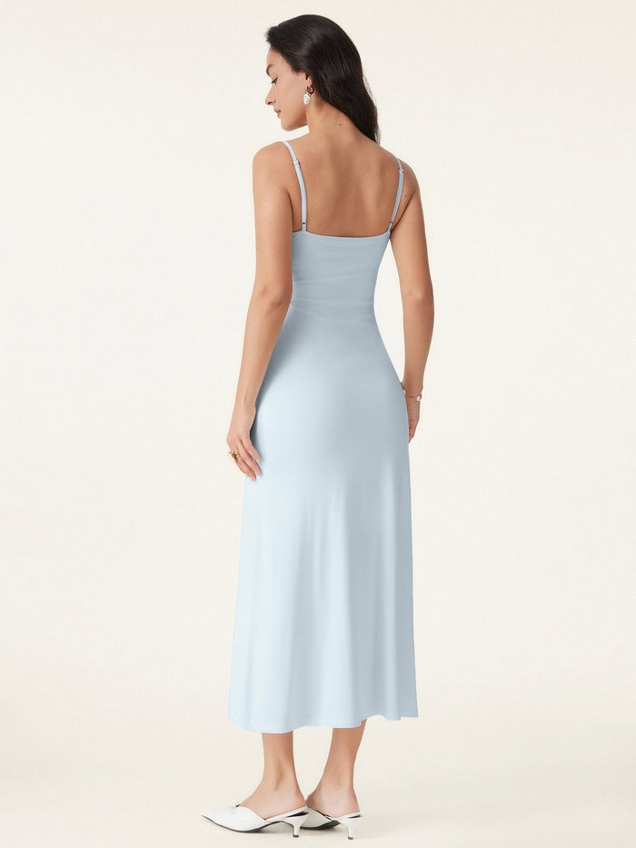 Effortless Vacay Cowl Neck Midi Bra Dress