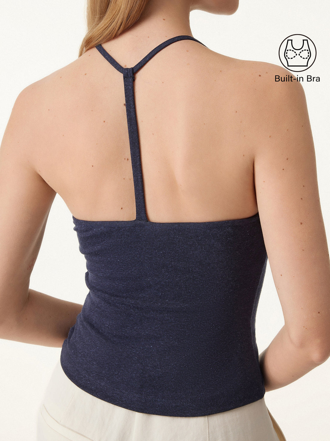Soft Linen Luxe V-neck T-back Airy Bra Tank