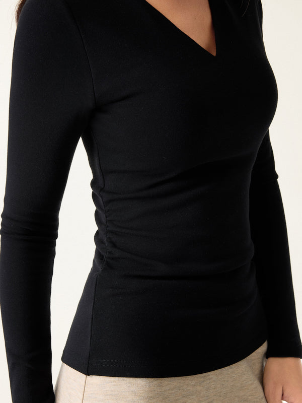 V-Neck Ruched Sides Bra Top