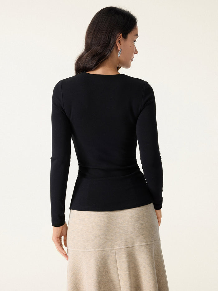 V-Neck Ruched Sides Bra Top
