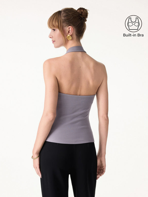 Plantive Halter Neck Open Back Bra Tank