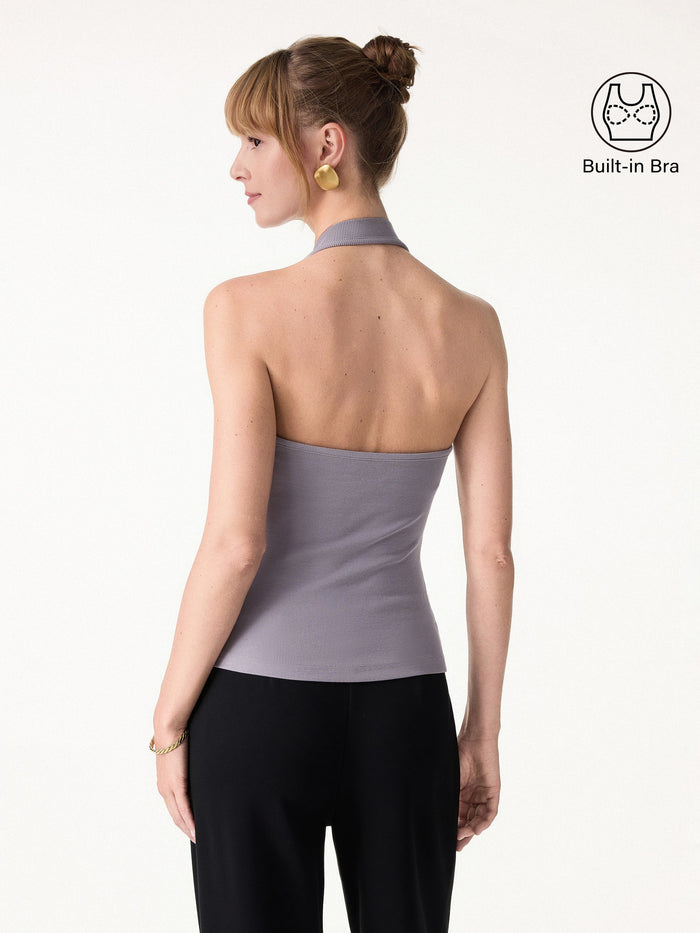 Plantive Halter Neck Open Back Bra Tank