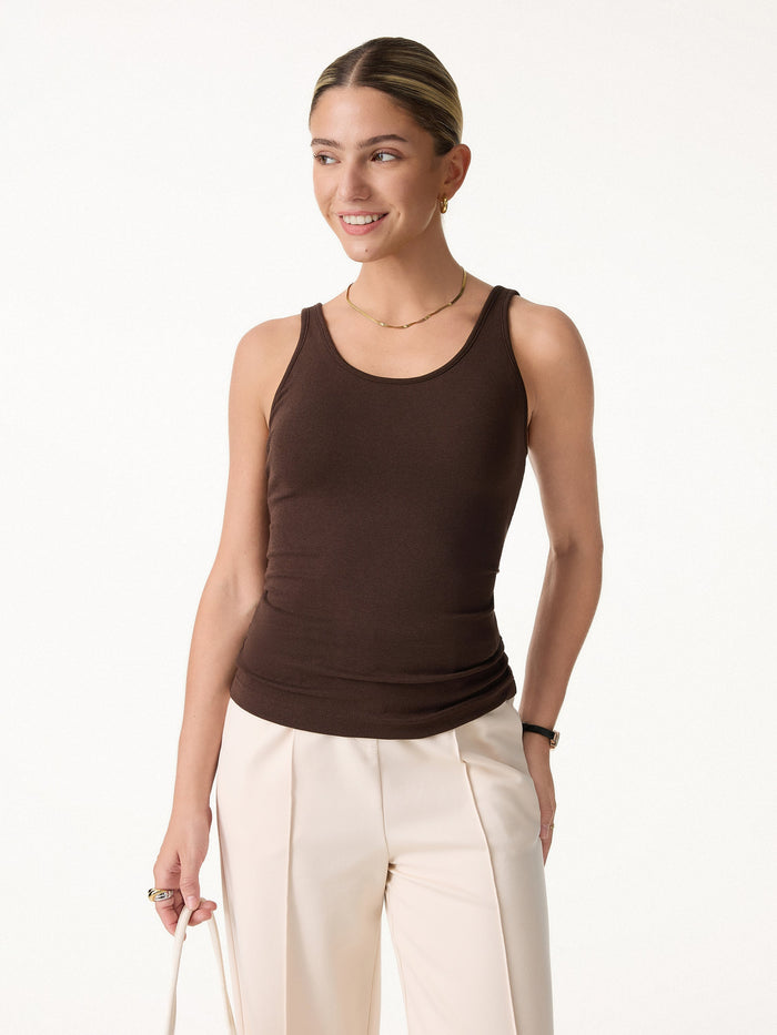 Cotton Lyocell U-Neck Bra Tank