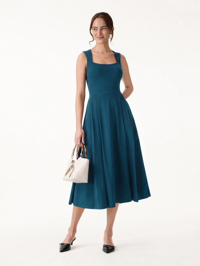 The Anytime Little Black Bra Dress with Pockets