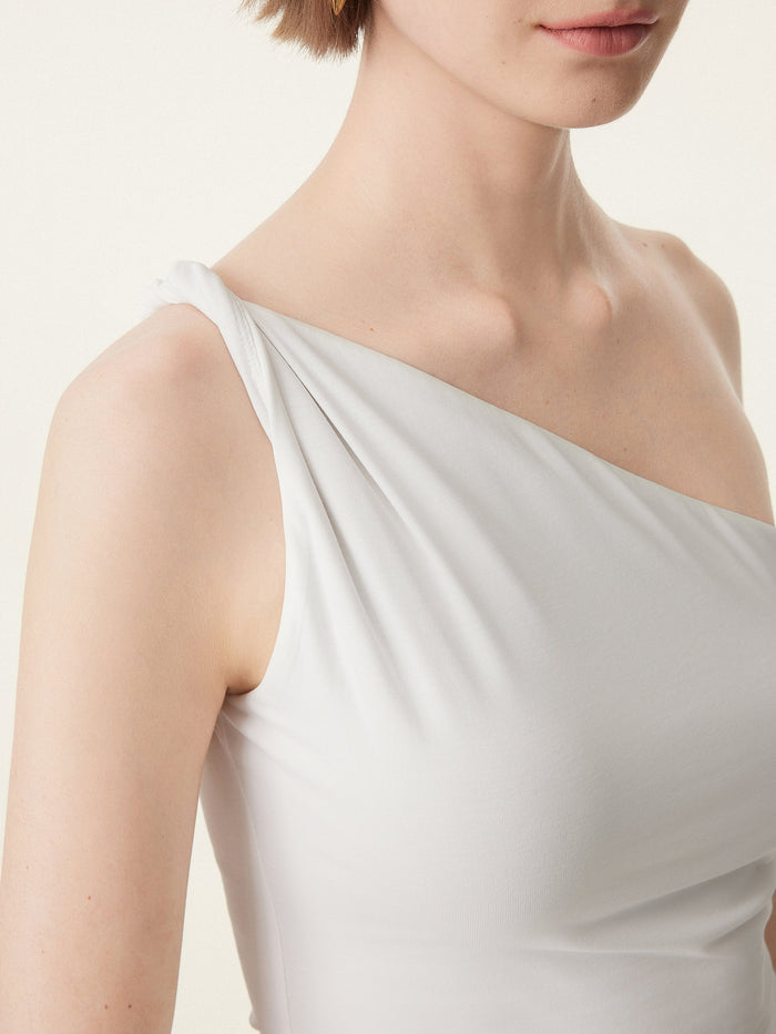 One Shoulder Twisted Bra Tank