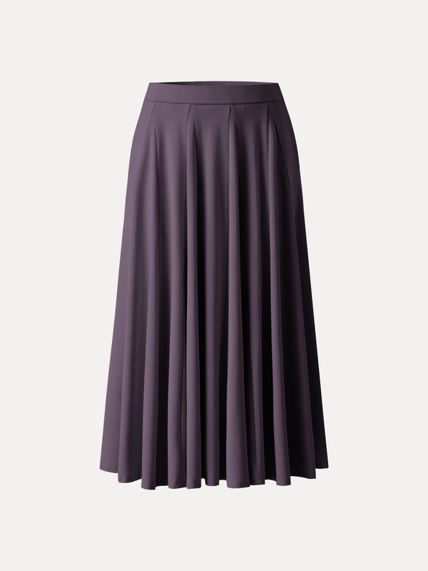 Lyocell Blend Volume Skirt with Pockets