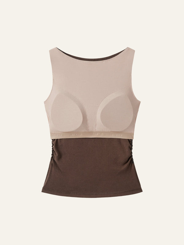Boat Neck Bra Tank Top