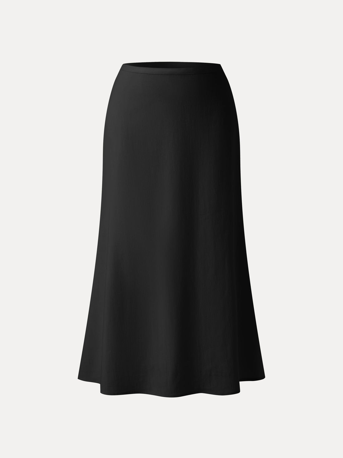 Lyocell-Linen Blend Maxi Flared Pull-On Skirt