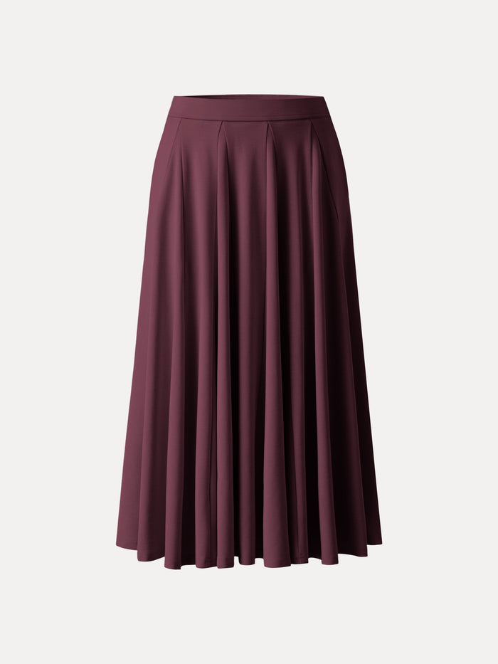 Lyocell Blend Volume Skirt with Pockets
