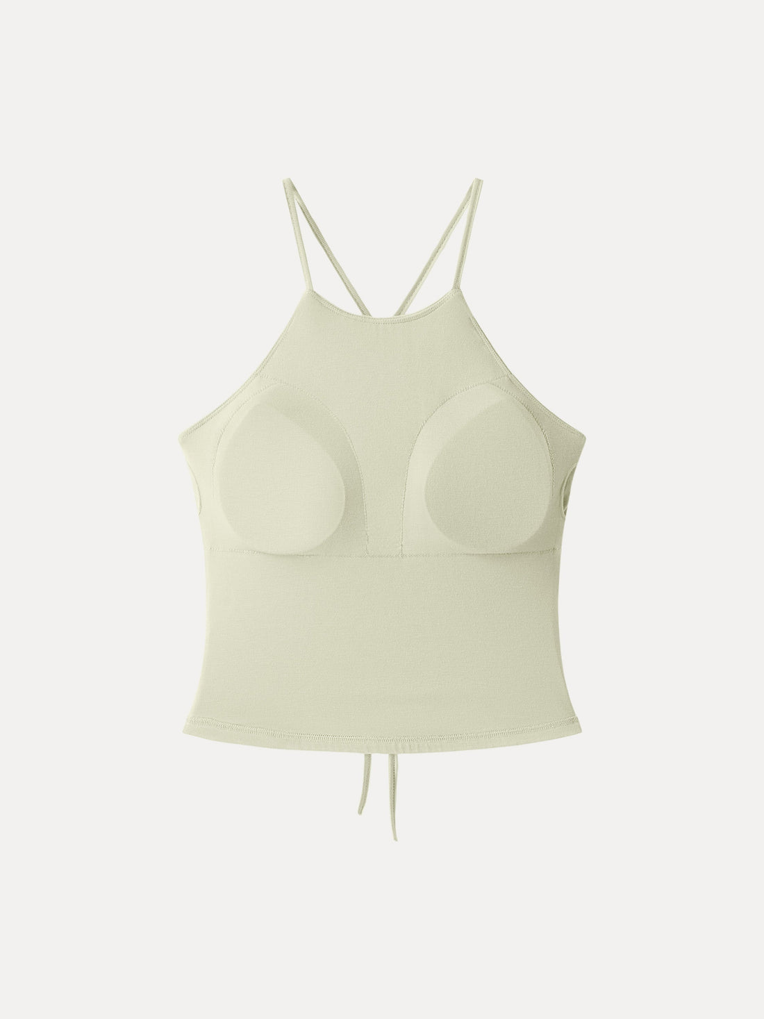 Tie Back Bandless Crop Bra Tank Top