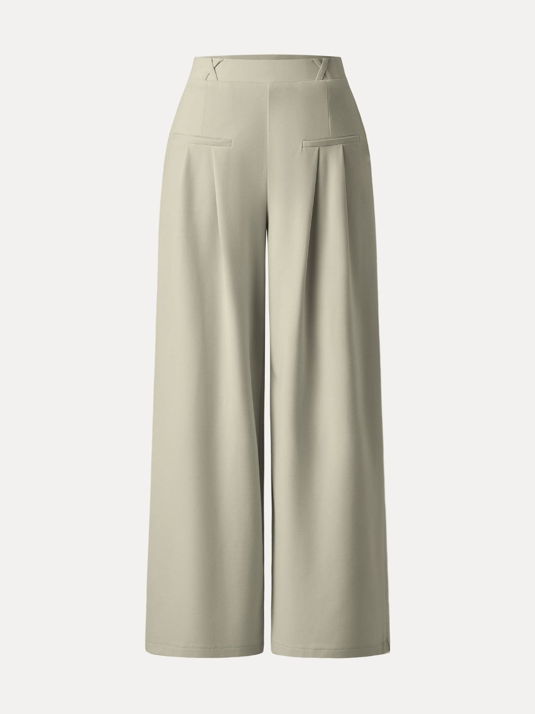 Mid Rise Wide Leg Trouser with Pockets Drapey Bamboo Ponte