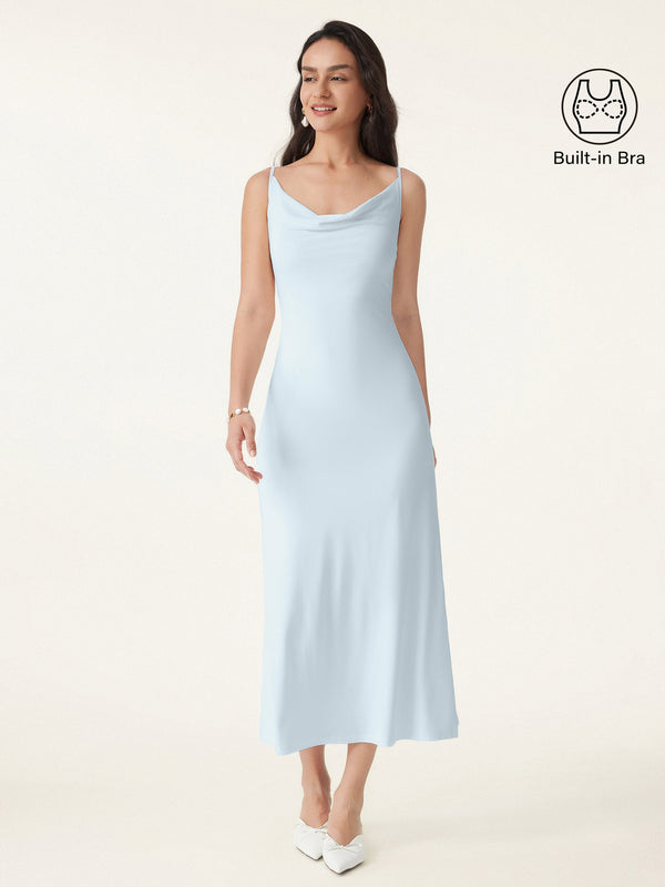 Effortless Vacay Cowl Neck Midi Bra Dress
