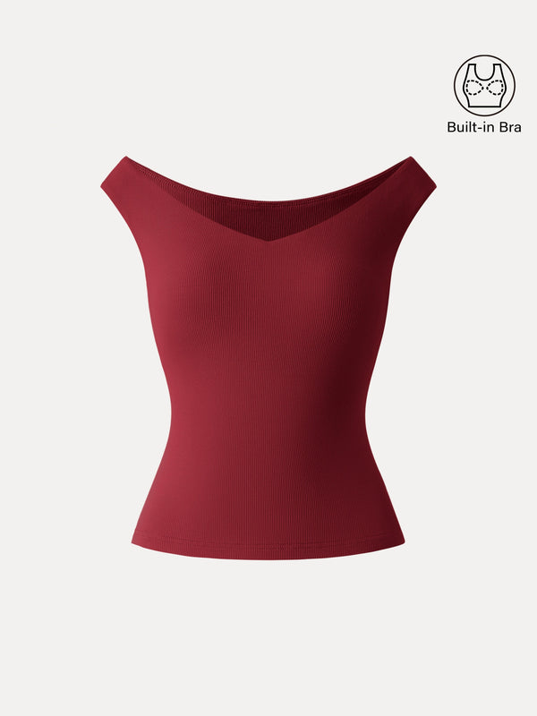 Essential V-neck New Airy Bra Top