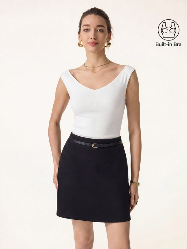 Essential V-neck New Airy Bra Top