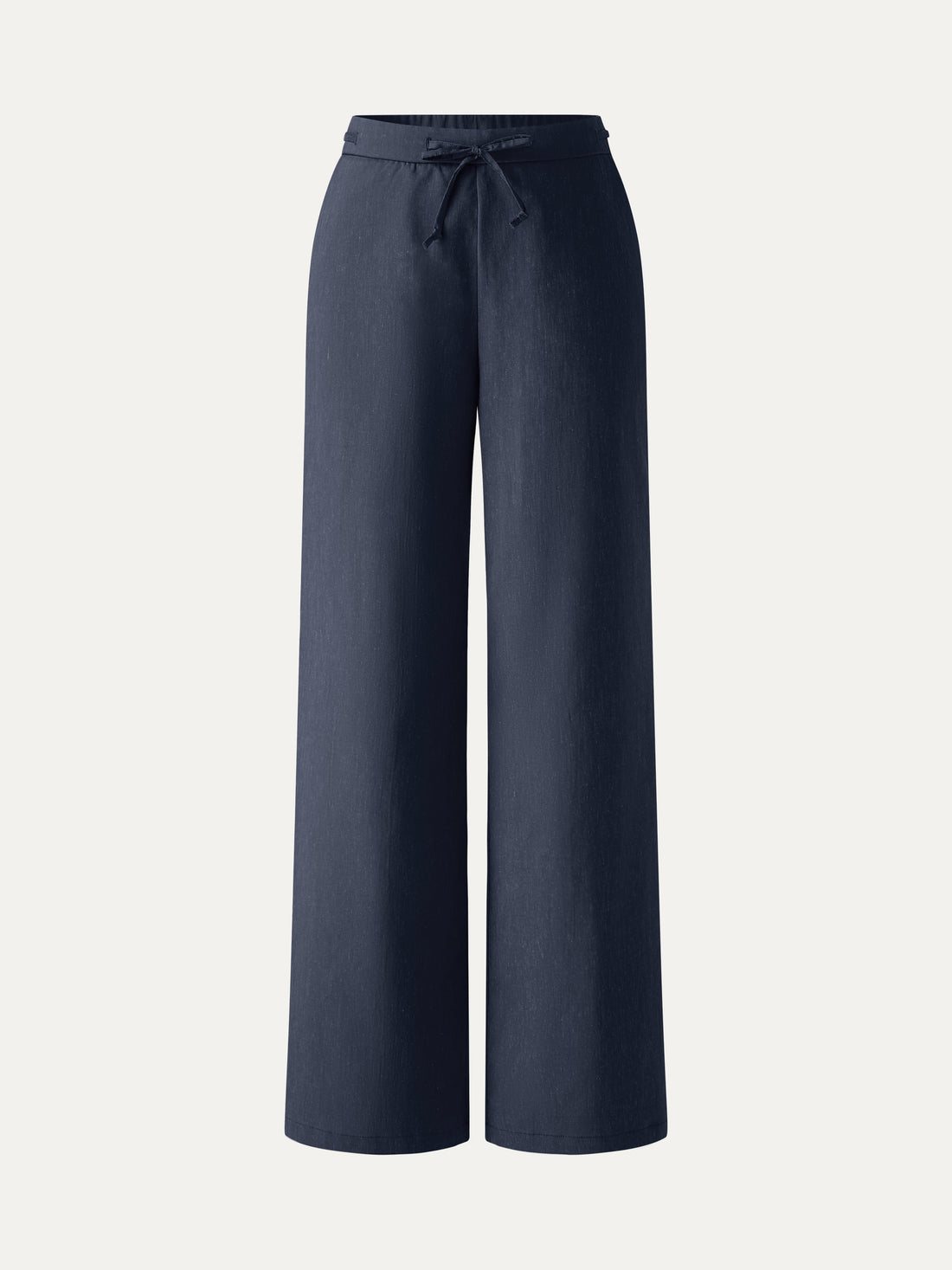 Wrinkle-Resistant Linen Drawstring Wide Leg Pant with Pockets