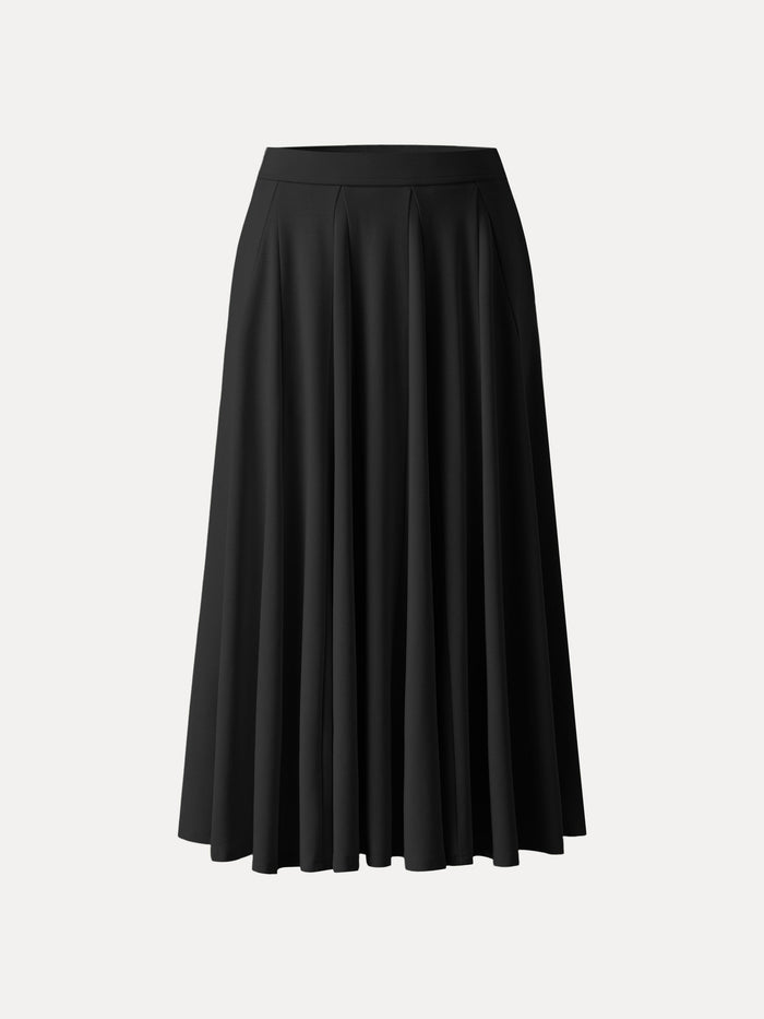 Lyocell Blend Volume Skirt with Pockets