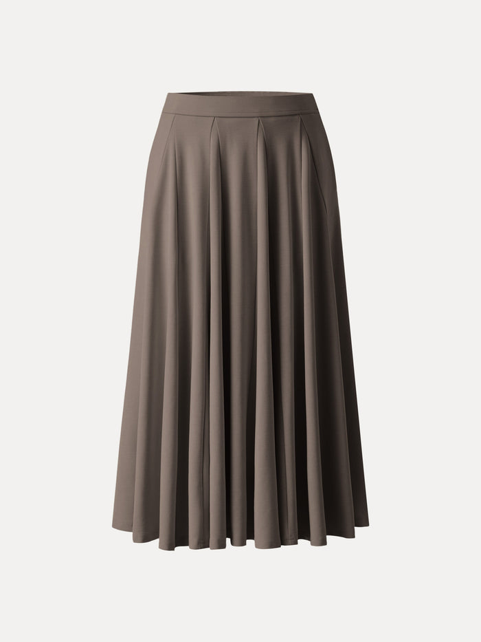 Lyocell Blend Volume Skirt with Pockets