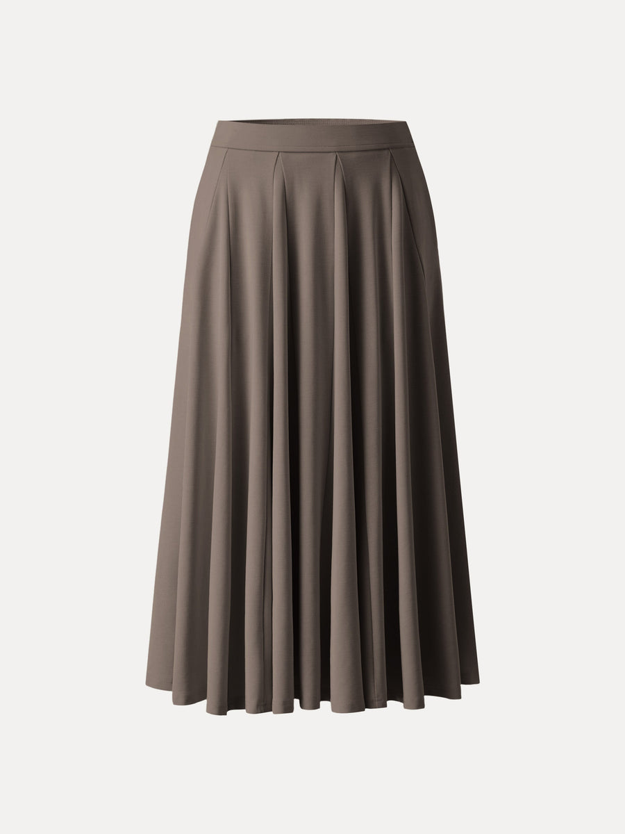 Lyocell Blend Volume Skirt with Pockets