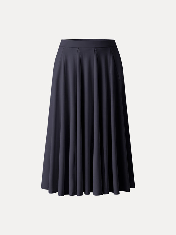 Lyocell Blend Volume Skirt with Pockets