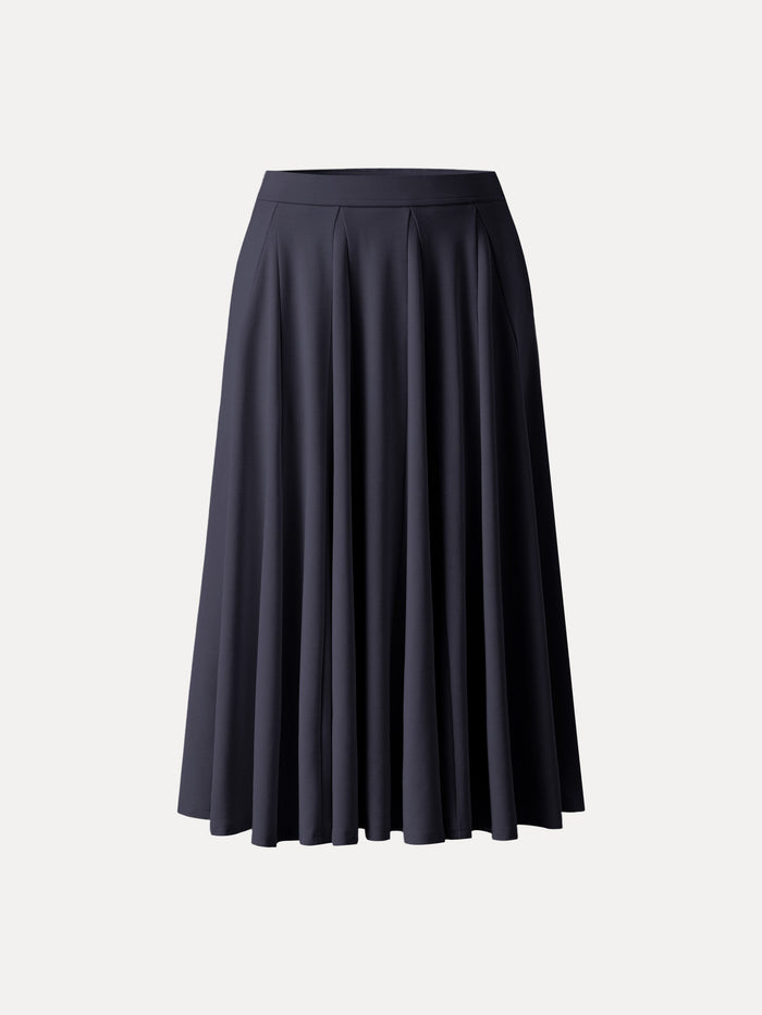 Lyocell Blend Volume Skirt with Pockets