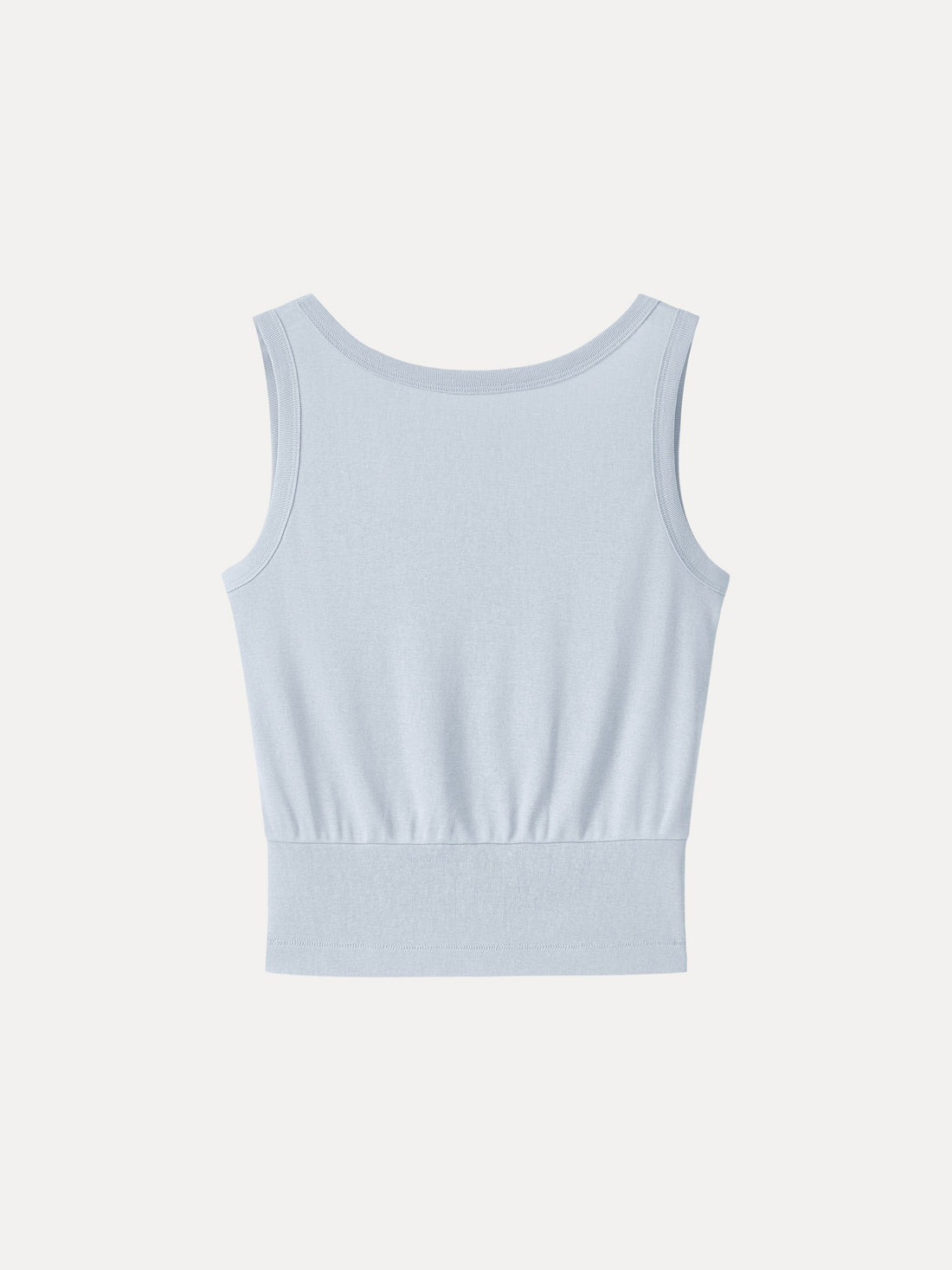 Cotton-Linen Blend Reversible Boatneck Low Back Top